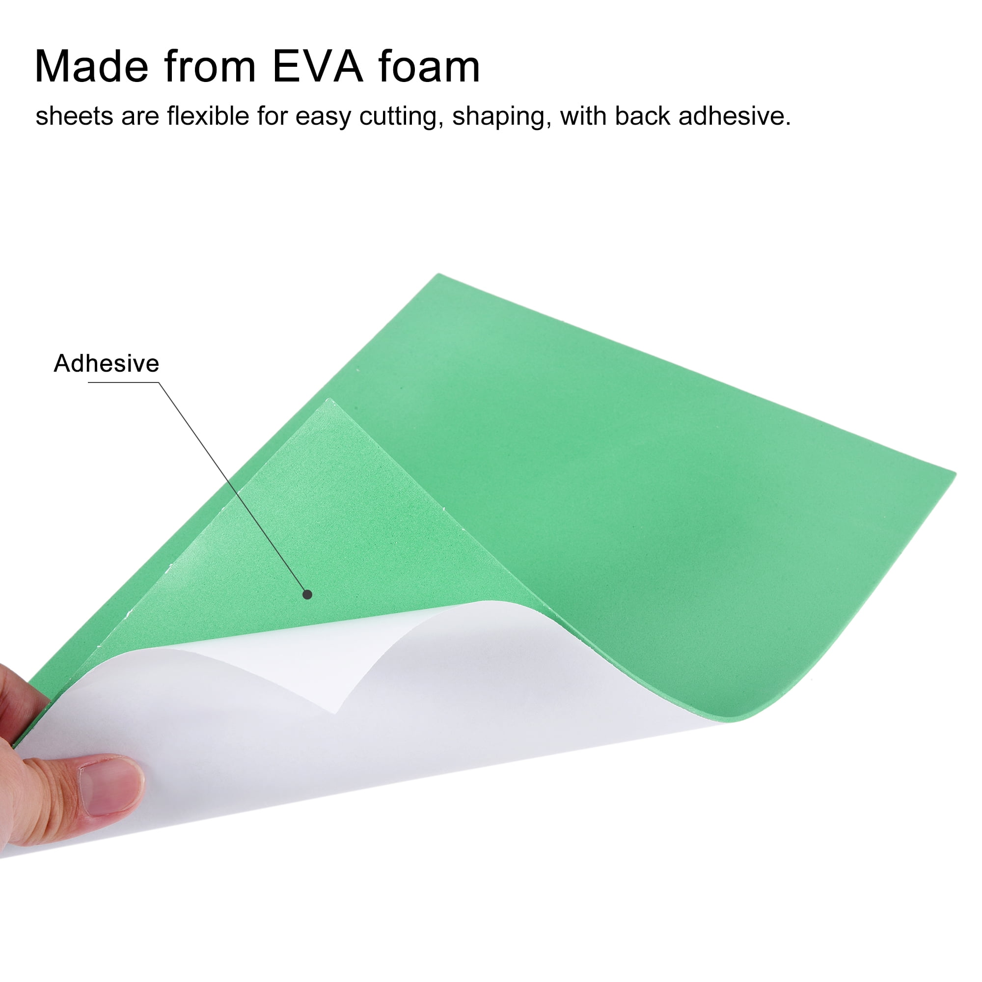 Uxcell Colorful EVA Foam Sheets Self Adhesive 7.8 x 11.8 Inch 1.8mm Thickness for Crafts DIY, 4 Set