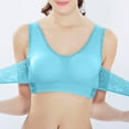 thumbnail image 2 of Women's Front Side Buckle Yoga Bra Seamless Lace Edge Comfortable Support Adjustable Sleep Movement Large Cup, 2 of 2