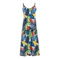 thumbnail image 5 of Ovzne Robes pour Femmes Robe de Plage Robes d'Été pour Femmes Imprimé Sans Manches Col Rond Robe Décontractée Longues Robes de Printemps Imprimée Liquidation, 5 of 5