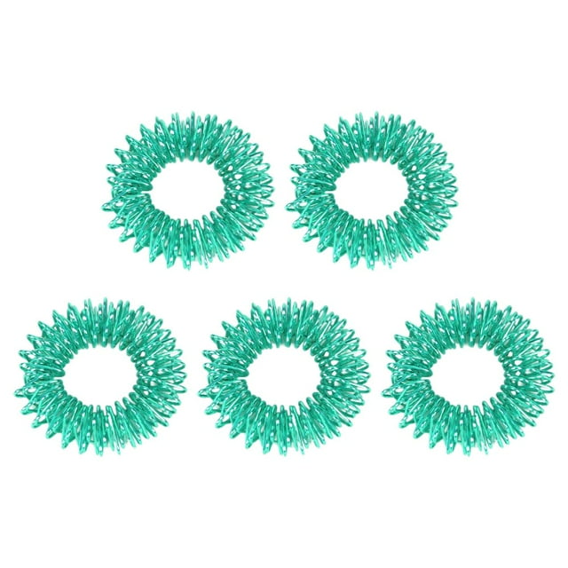 LEEYNEER 5Pcs Massage Circles Round Smell-less Long-term Use Kill Time Flexibility Relieve Stress Metal Mini Spring Anti-Stress Rings Daily Accessories