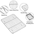 thumbnail image 3 of Wildone Baking Sheet with Rack Set [2 Sheets + 2 Racks], Stainless Steel Cookie Pan baking Tray with Cooling Rack, Size 9 x 7 x 1 Inch, Non Toxic & Heavy Duty & Easy Clean, 3 of 7