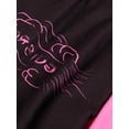 thumbnail image 3 of Women Print Baggy Sweatpants High Waisted Contrast Color Workout Trousers, 3 of 9
