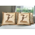 thumbnail image 6 of Ambesonne African Throw Pillow Cover 4 Pack, Lady Hand Gesture, 24", Brown Pale Brown, 6 of 7