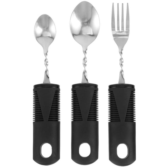 3pc Adaptive Utensils Easy Grip Silverware for Elderly & Disability