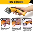 thumbnail image 2 of HICTOP Electric Scissors Cordless Cardboard Box Cutter Heavy Duty with Safety Lock 4.2V Rechargeable Electric Scissors for Cardboard, Carpet, Leather, 2 of 6