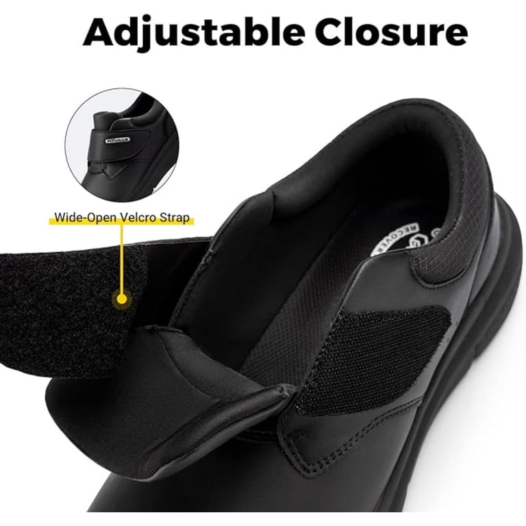 Mens Excellent Fit Villa Diabetic Walking Oxford Shoes Black Size 15 W FitVille Men main image 4