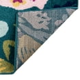 thumbnail image 6 of Unique Loom Bloom Collection Area Rug - Hyacinth (2' x 8' Runner Teal/Ivory), 6 of 6