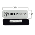 thumbnail image 3 of Help Desk 1 x 3" Name Tag/Badge, Brushed Gold, (3 Pack), 3 of 3