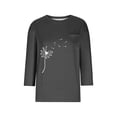 thumbnail image 4 of Jewelreauty Women Tunic Tops Elbow Length Round Neck Floral T-Shirts Summer Casual Basic Tee, 4 of 5