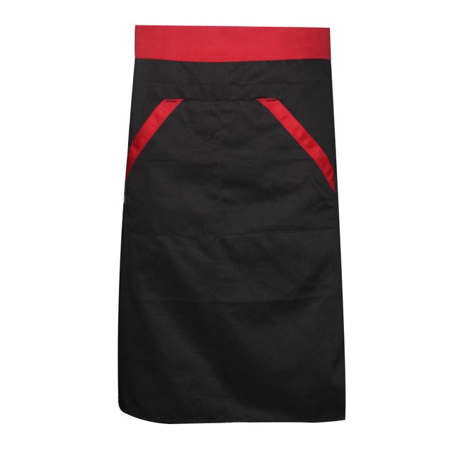 Delantal de bolsillo unisex Cocina Camarero Chef Carnicero Restaurante Cocinero Vestido Negro Likrtyny Para estrenar