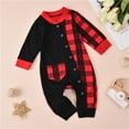 thumbnail image 4 of Vedolay Jumpsuits for Boys Fashion Romper Winter Lace Long Sleeve Crewneck Casual Long Pants Jumpsuits,Red 0-3 Months, 4 of 5