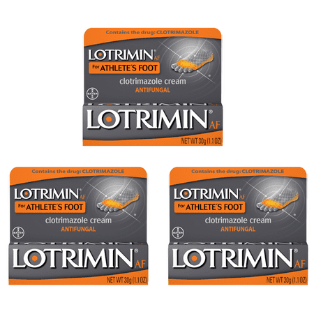 (3 pack) Lotrimin AF Athlete's Foot Antifungal Cream, 1.1 Ounce (Best Over The Counter Antifungal Cream For Tinea Versicolor)