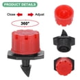 thumbnail image 2 of 100-Pack Adjustable Irrigation Dripper, 1/4 Inch Barbed Emitter Drip Sprinklers Garden Watering System [Red], 2 of 7