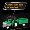 thumbnail image 4 of Tractor de juguete impulsado por Battat Micro a escala 1:24 con remolque, 4 of 5