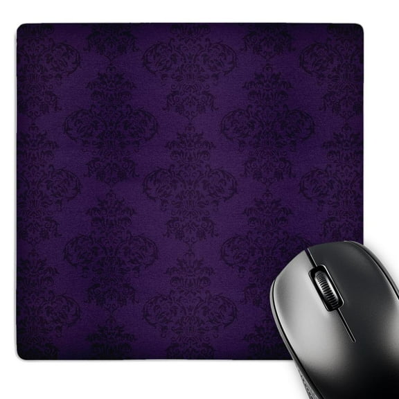 3dRose, Elegant Purple Damask Pattern, MousePad