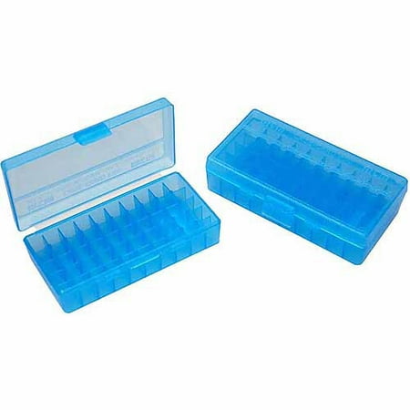 MTM P50 Flip Top, 9MM, 50-Round Ammo Case, Blue