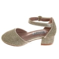 thumbnail image 3 of Badgley Mischka Dress Shoes for Girls, Fashionable Elegant Style (Little Kids Big Kids), Gold, Size: 4, 3 of 5