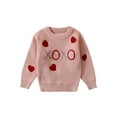thumbnail image 2 of Baby Girl Valentine’s Day Sweaters Cute Long Sleeve Heart Embroidery Knit Pullovers Jumper Tops, 2 of 9