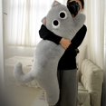 thumbnail image 3 of Juguete de peluche extragrande para gatos de 35 pulgadas, suave y tierno, con un aspecto realista., 3 of 5