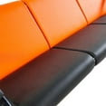 thumbnail image 4 of Office Reception Sofa Set PU Leather 4+3 Pcs Waiting Room Chairs Solon Guest Bench W/2PCS Orange, 4 of 8