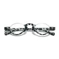 thumbnail image 3 of 4 Pairs of Blue Light Blocking Half Rimless Black Tortoiseshell Reading Glasses 2.00 for Women Men Half Moon Fashion Spring Hinge plastic Readers +2.00 Strength, 3 of 7