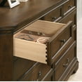 thumbnail image 3 of Roundhill Furniture Maderne 6-Piece Traditional Bed Set, King Size, Antique Walnut Finish, 3 of 7