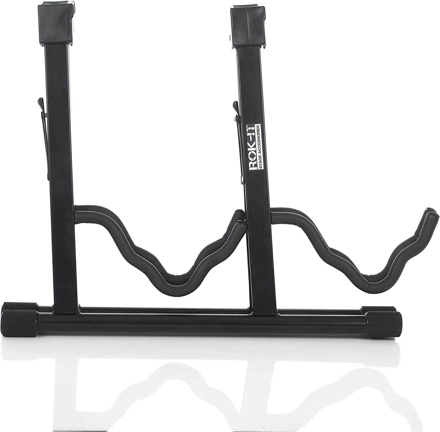 Rok It A-Frame Double Guitar Stand; Holds Most Standard Electric and Acoustic Guitars (RI-GTRAU2X)