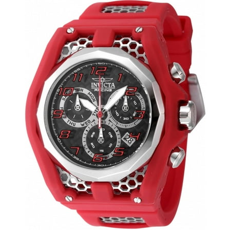 Invicta 47208 Men's Invicta Racing Red, Silver Tone Strap Watch