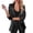 Black, variant on Open Front Sequin Blazer for Women, Long Sleeve Sparkly Party Jacket - Loose Fit Glitter Clubwear Coat Black S