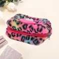thumbnail image 3 of Unique Bargains 1 Pc Leopard Printing Drawstring Makeup Bag for Vacation Business Travel Plush Multicolor, 3 of 6