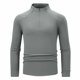 thumbnail image 2 of pstuiky camisa de manga larga para hombre, Blusa informal y moderna de manga larga con cremallera para hombre salir tops xl, 2 of 7