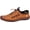Brown, variant on Lace-up Hollow Out Business Loafers for Men's Round top Low Top Leather Casual Sandal Shoes Slip On Flat Heel Soft Sole Oxfords