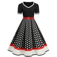 Sundresses For Women, Women Casual Polka Dot Short Sleeve 1950s