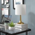 thumbnail image 4 of Henn&Hart 8" Brass Finish Metal/Fabric Mini Lamp, 4 of 10