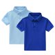 thumbnail image 1 of Odeerbi Chicos Niñas 2 Pack Camisas de Manga Corta Color Sólido Botón Casual Abajo Uniforme Escolar Tops Para 1-13 Años, 1 of 9