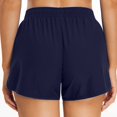 thumbnail image 6 of MNCEKFOD Womens Swim Bottoms High Waisted Swim Shorts With Pocket Bathing Shorts Wide Elastic Drawstring Yoga Bathing Suit Bottom Dark Blue XXL, 6 of 9