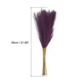 thumbnail image 2 of Uxcell 20Pcs  Pampas Grass,21" Fake Pampas Grass for Wedding Decoration,Dark purple, 2 of 7
