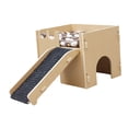 thumbnail image 4 of Casa para hámster, escondite de madera para conejillos de indias, escondite para mascotas, nido para dormir, cabaña de juego para mascotas pequeñas,, 4 of 9