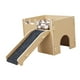thumbnail image 4 of Escondite de madera para conejillos de Indias, casa de hámster, jaula pequeña de castillo de madera para otros animales pequeños, accesorio de jaula, 4 of 9