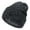 Dark Gray, variant on Womens Satin Feel Knit Hat Winter Warm Turned Brim Soft Ribbed Hats For Women Grey