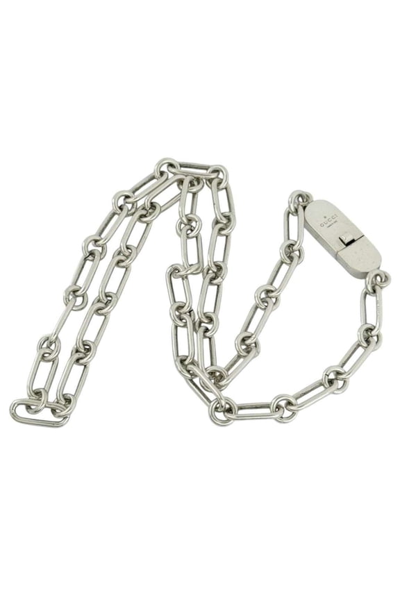 Pre-Owned Gucci Men's Link Chain Necklace, Silver, 54cm