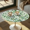 thumbnail image 2 of SEANATIVE Round Cocktail Tables Cover Stretchy Small Round Table Cloth 24 Inch Table Cap with Elastic Fit Prevent Wear and Tear Highboy Tablecloth for Cocktail Table, Green Leaf, 2 of 7