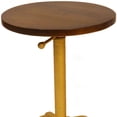 thumbnail image 4 of HomeRoots 493233 22 x 18 x 18 in. Gold & Elm Solid Wood Round End Table, 4 of 5