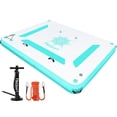 thumbnail image 1 of FBSPORT Inflatable Floating Dock Mat Swimming Water Platform 6 ft x 8 ft, Water Pad Deck Foam, Green, 1 of 9