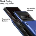 thumbnail image 3 of Case for Galaxy S10 Plus Case Wallet [4 Card Pocket] Card Holder Slot Anti-Scratch Dual Layer Protective Bumper Tough Rubber Armor Hard Shell Cover Case for Samsung Galaxy S10 Plus (Navy), 3 of 11