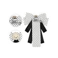thumbnail image 3 of INSPIRE CHIC Women's Bow Ties Polka Dots Ribbon Shirt Collar Decoration Brooch Pin White, 3 of 4