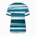 thumbnail image 4 of Hauts d'Été Grande Taille pour Femmes Mode Décontractée Confortable Col en V Zip Imprimé Manches Courtes Blouse T-Shirt Col en V Femmes en Solde, 4 of 5