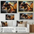 thumbnail image 4 of Designart "The Spectacle of the Football Game" Sports Floater Framed Wall Art Print, 4 of 7