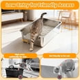thumbnail image 2 of Stainless Steel Cat Litter Box, Short-Side Low Entry, Extra Large for Indoor Big Cats, Kittens and Seniors, 2 of 8