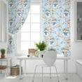 thumbnail image 4 of Hokiten Blue Coastal Christmas Blackout Curtains | Light Blocking Print Window Curtains, Xmas Snowman Shell Starfish Thermal Insulated Window Drapes for Living Room Kitchen (2 Panels, 104"W x 63"L), 4 of 7